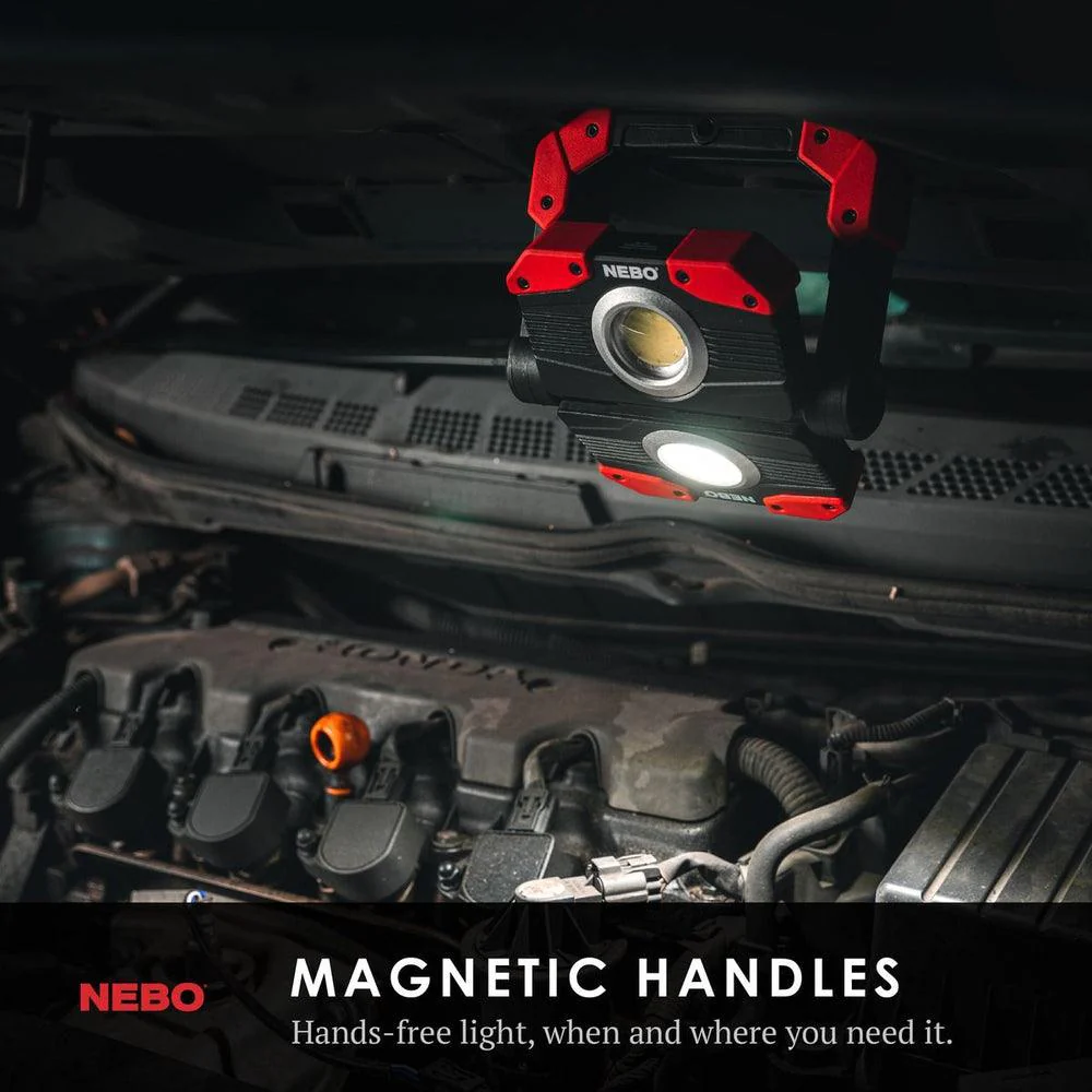 NEBO Omni 2K Rechargeable Worklight - Black/Red - Image 5